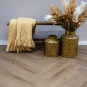 Wooden herringbone pattern flooring design