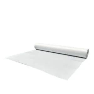 Roll of white flooring material