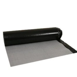 Black roll of soundproofing material
