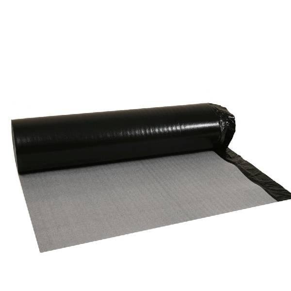 Black roll of soundproofing material